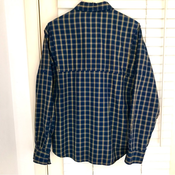 Columbia Men's Omni Shade Button Down Vented Shirt / Windbreaker M Blue / Yellow - Picture 5 of 16